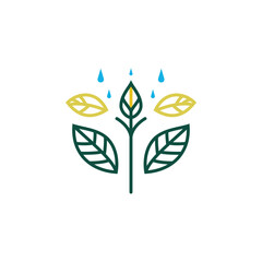 butterfly on a leaf agricultural logo