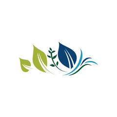 Obraz premium abstract floral design agricultural logo