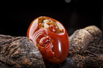 Jade and agate crafts beautifully carved using traditional techniques