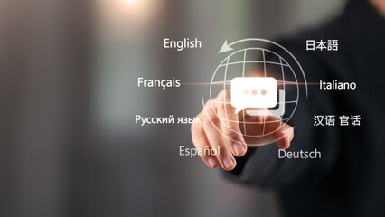 The concept of speaking different languages ​​around the world ,
Translate language application ,
translation search ,
Foreign language courses and online learning