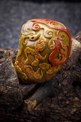 Jade and agate crafts beautifully carved using traditional techniques