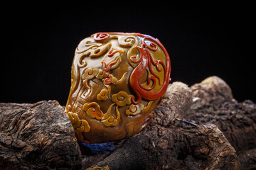 Jade and agate crafts beautifully carved using traditional techniques
