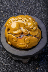 Jade and agate crafts beautifully carved using traditional techniques