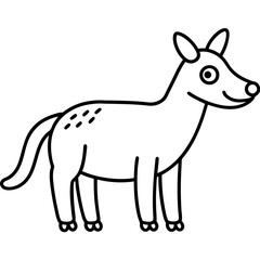 funny and cute animals line art vector illustration
