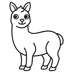  funny and cute animals line art vector illustration 