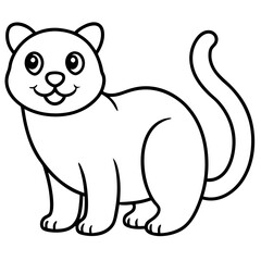  funny and cute animals line art vector illustration 