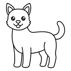  funny and cute animals line art vector illustration 