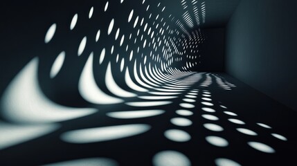 Abstract Light Pattern in Dark Room