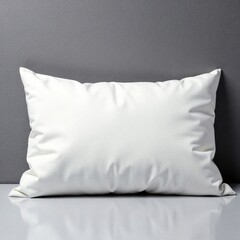 White pillow with a subtle sheen against a stark background, whitepillow, smooth