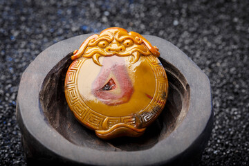 Jade and agate crafts beautifully carved using traditional techniques