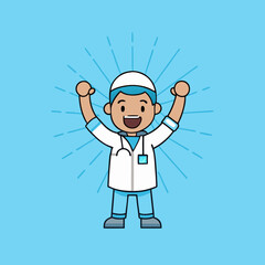 👨‍🔬 Medical Doctor with Stethoscope – Free Digital Art for Healthcare Branding