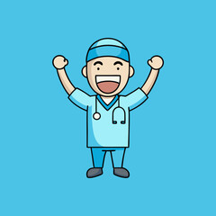 👨‍🔬 Medical Doctor with Stethoscope – Free Digital Art for Healthcare Branding