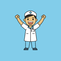 👨‍🔬 Medical Doctor with Stethoscope – Free Digital Art for Healthcare Branding