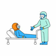 🏥 Hospital Patient Care Vector – Free SVG & PNG for Medical Use