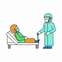 🏥 Hospital Patient Care Vector – Free SVG & PNG for Medical Use