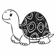 🐢 Adorable Cartoon Turtle Vector – Free SVG & PNG for Coloring & Designs
