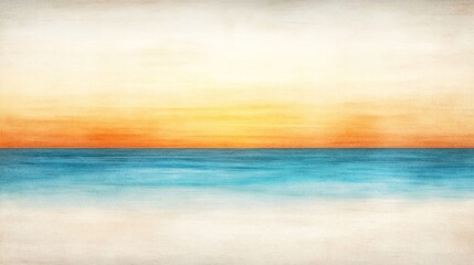 Obraz premium Serene Horizon at Sunrise with Soft Waves and Warm Color Palette