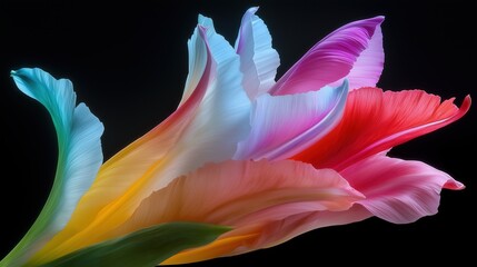 Hybrid Flower with Mixed Petals in Cinematic Macro
