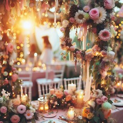 Midsummer Night's Dream Enchanted garden party with fairy lights