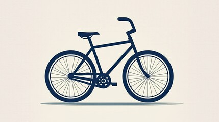 A minimalist illustration of a bicycle showcasing its design and structure.