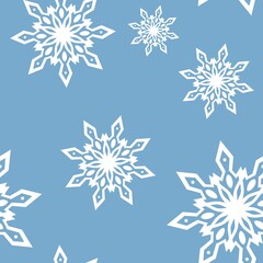 Pattern of snowflake illustrations for winter themes and icon and background purposes