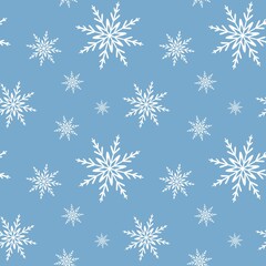 Pattern of snowflake illustrations for winter themes and icon and background purposes