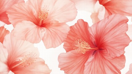 Beautiful Hibiscus Flowers in Pink Shades