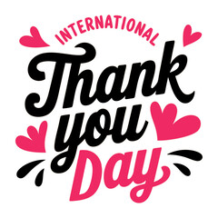 International Thank You Day Celebration premium Design.