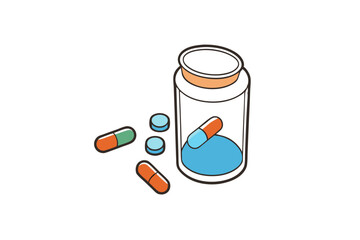 pills and thermometer