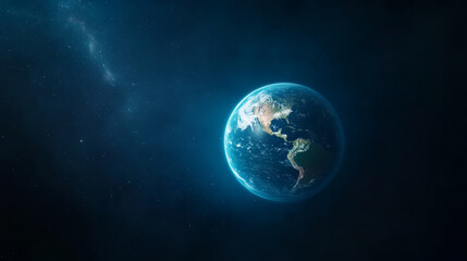 Fototapeta premium stunning view of Earth from space, showcasing its vibrant colors and atmosphere