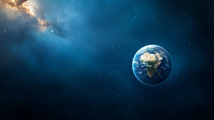 Obraz premium stunning view of Earth in space, showcasing its vibrant colors and details