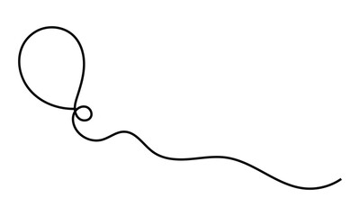Obraz premium Abstract air balloon as line drawing on white background . EPS 10 . 