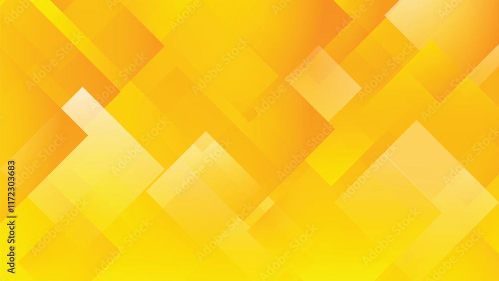 Poster abstract geometric mosaic background. orange gradient square pattern background. vector illustration