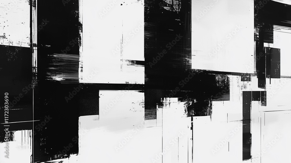 Poster abstract black and white geometric pattern: a captivating abstract background image, showcasing a me