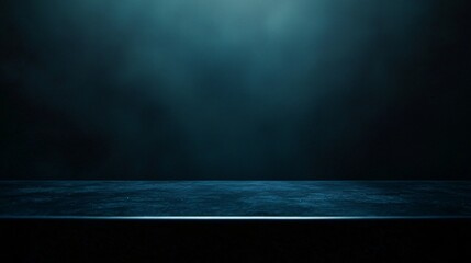 Dark Blue Moody Background Dramatic Studio Tabletop Empty Surface Product Display Textured