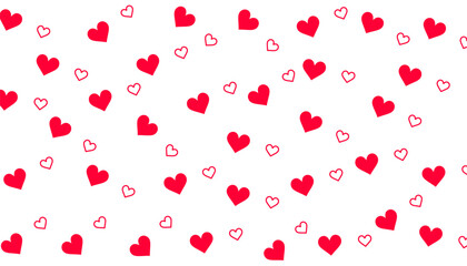 decorative red love heart pattern wallpaper for textile print