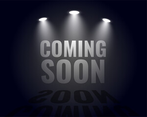 modern coming soon new arrival background with spot light effect