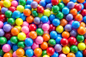 Obraz premium A bunch of colorful gumballs are piled on top of each other