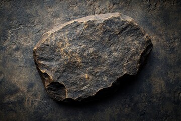 Dark brown stone on dark background.