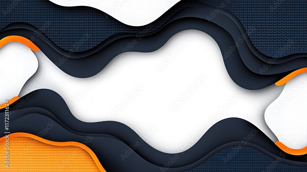 Poster abstract background with waves and smooth lines in dark and bright colors