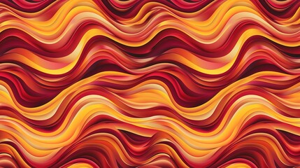 Obraz premium Red orange amber yellow abstract pattern background with various geometric shapes showing unique visual effects. Stunning combination of colors and shapes for decorative or creative uses.