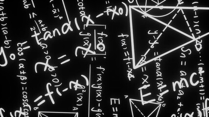 3D rendering mathematical formulas animation - Powered by Adobe