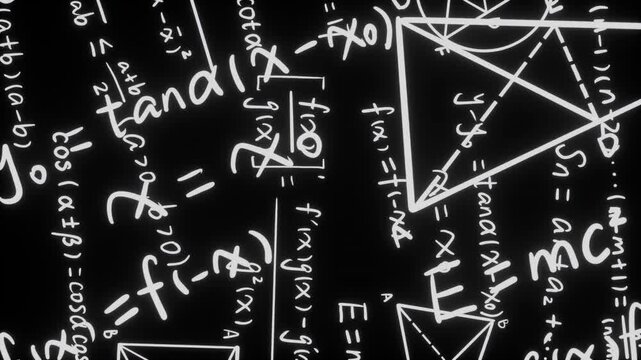 3D rendering mathematical formulas animation