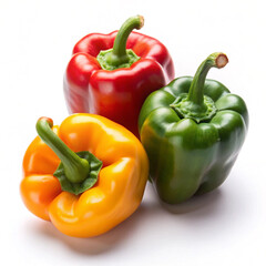 Fresh bell pepper on white background isolated