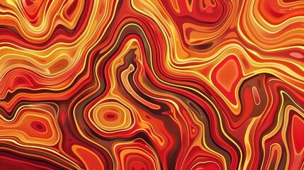Fototapeta premium Red orange amber yellow abstract pattern background with various geometric shapes showing unique visual effects. Stunning combination of colors and shapes for decorative or creative uses.