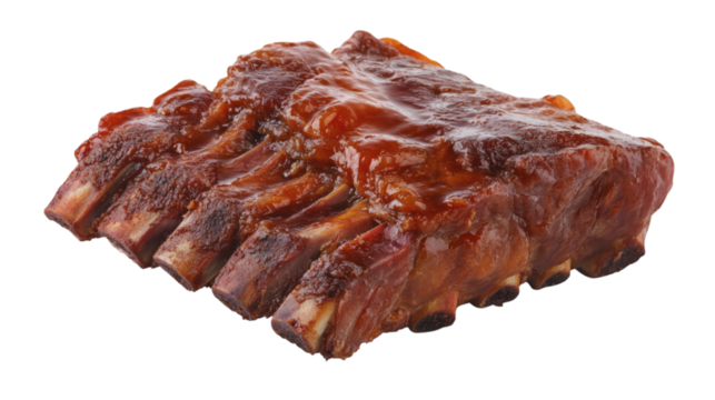barbecue pulled pork isolated on white transparent background