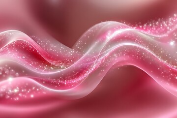 Abstract pink wave with glitter.