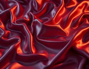 Obraz premium Crimson Silk Drapery: A Luxurious, Warm Abstract