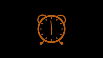 brown color counting down alarm clock black background