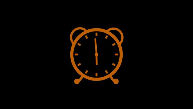 brown color counting down alarm clock black background